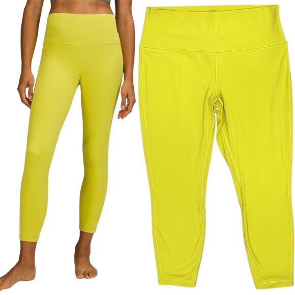 Lululemon Align High-Rise Pant 25” Leggings in Yellow Serpentine Chartreuse - Picture 1 of 15